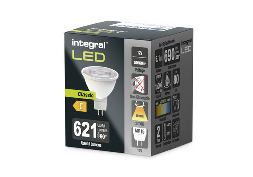  Integral MR16 6,1W 690LM 2700K Niet Dimbaar 