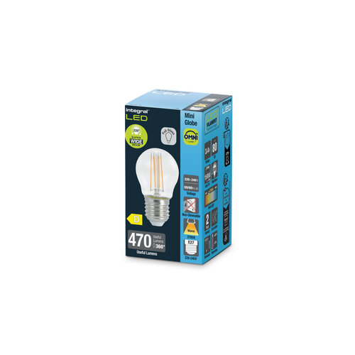  Integral Kogel Filament E27 3,4W 470LM Niet Dimbaar 