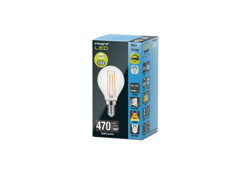  Integral Kogel Filament E14 3,4W 470LM Dimbaar 