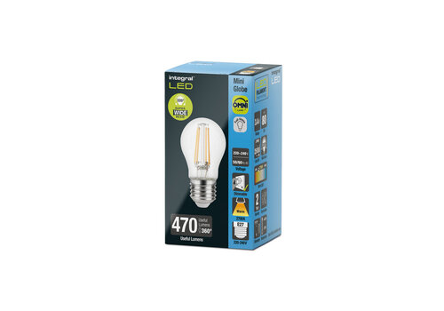  Integral Kogel Filament E27 3,4W 470LM Dimbaar 