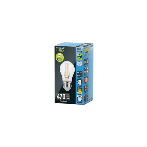  Integral Kogel Filament E27 3,4W 470LM Dimbaar 