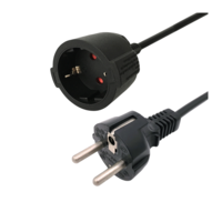 thumb-Verlengsnoer 2 Meter Zwart-1