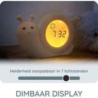 thumb-BC110BE SIMON - Slaaptrainer, nachtlampje en wekker, slak, taupe-6