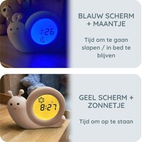 thumb-BC110BE SIMON - Slaaptrainer, nachtlampje en wekker, slak, taupe-7