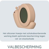 thumb-BC110BE SIMON - Slaaptrainer, nachtlampje en wekker, slak, taupe-9