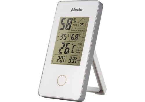 Alecto WS-75 Digitale Binnenthermometer, wit   Alecto WS-75 Digitale Binnenthermometer, wit