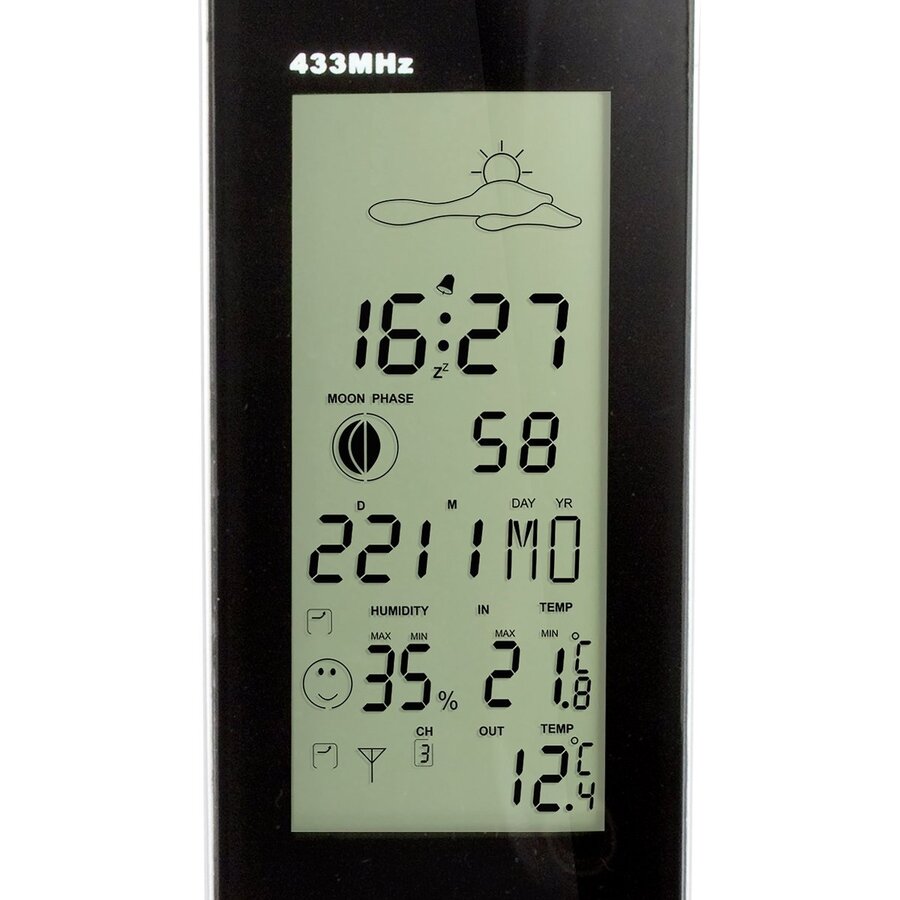 WS-1150 Weerstation met draadloze buitensensor, zwart/zilver-5