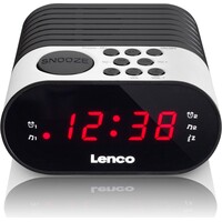 thumb-CR-07 White FM Wekkerradio met slaaptimer en dubbele alarm functie - Wit-1