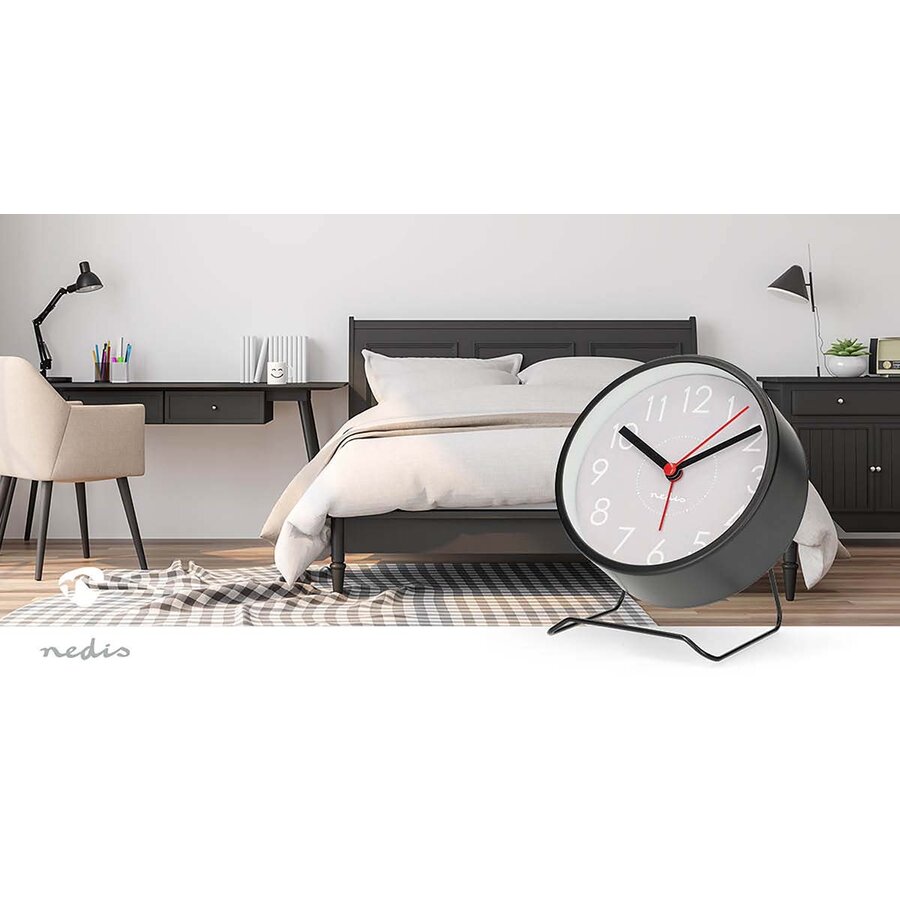 CLDK1006BK Analoge Bureau-Wekker Snoozefunctie Stil uurwerk Zwart-5