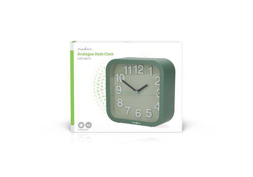  Nedis CLDK1004GN Analoge Bureau-Wekker Snoozefunctie Stil uurwerk Groen 