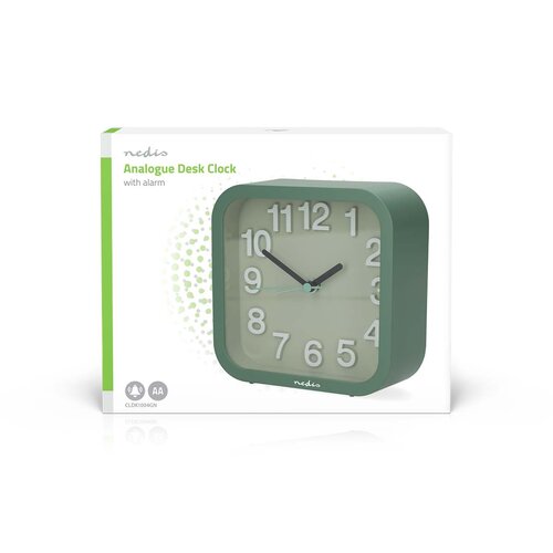  Nedis CLDK1004GN Analoge Bureau-Wekker Snoozefunctie Stil uurwerk Groen 