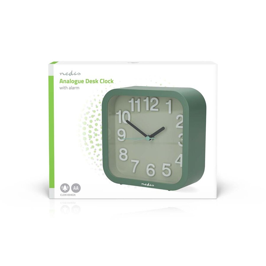 CLDK1004GN Analoge Bureau-Wekker Snoozefunctie Stil uurwerk Groen-6