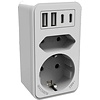 Calex Stopcontactadapter met Multi USB
