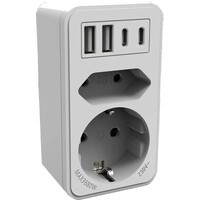 Stopcontactadapter met Multi USB