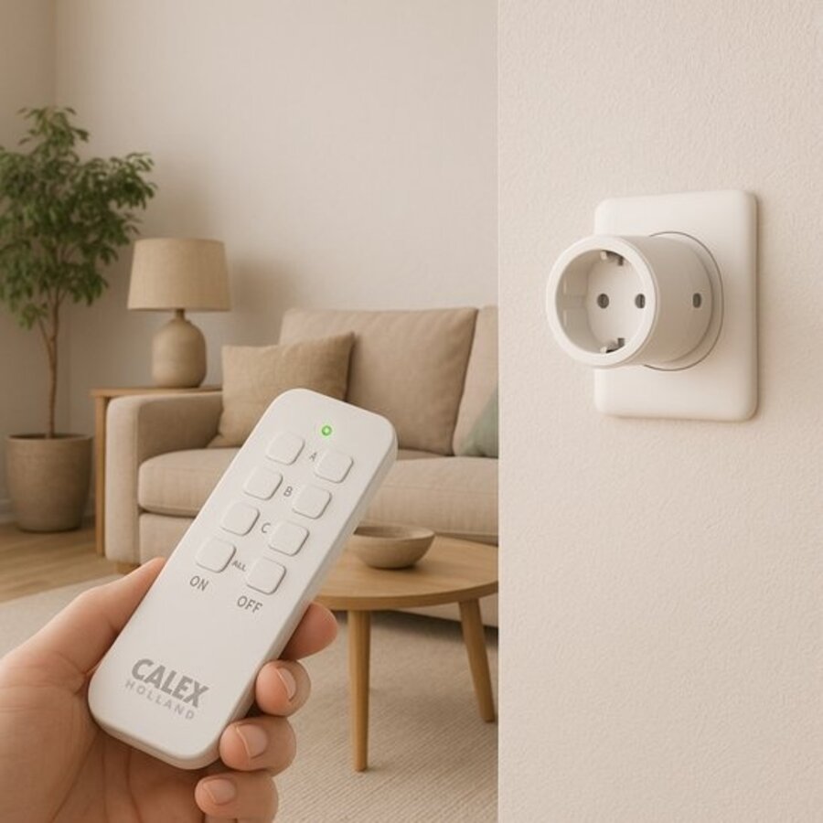Indoor Schakelset 1 afstandsbediening + 2 stopcontacten 10A,2300W-4