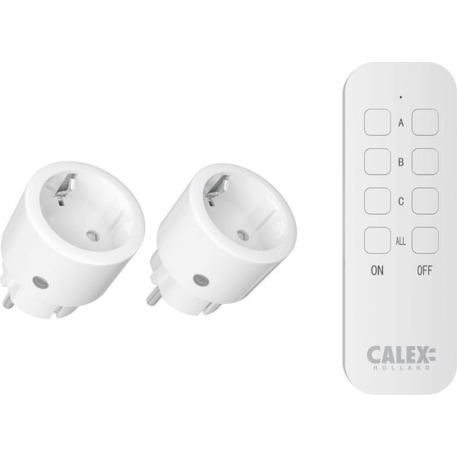 Indoor Schakelset 1 afstandsbediening + 2 stopcontacten 10A,2300W-3