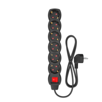 thumb-6V Stekkerdoos met Schakelaar Zwart-3