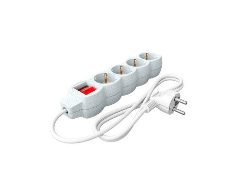  Calex Tafelcontactdoos 4 Voudig met Schakelaar Wit 