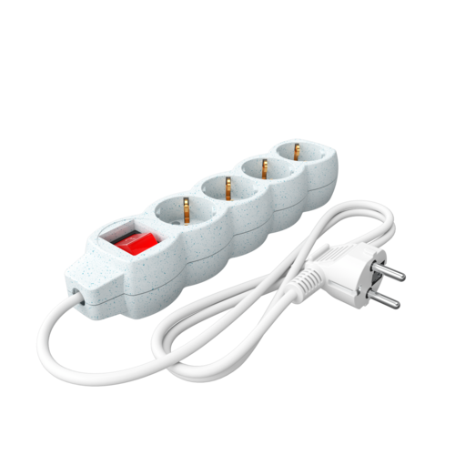  Calex Tafelcontactdoos 4 Voudig met Schakelaar Wit 