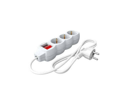  Calex Tafelcontactdoos 3 Voudig met Schakelaar Wit 