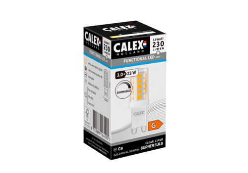  Calex G9 Helder SMD 3W 230LM 2100K 220-240V Dimbaar 
