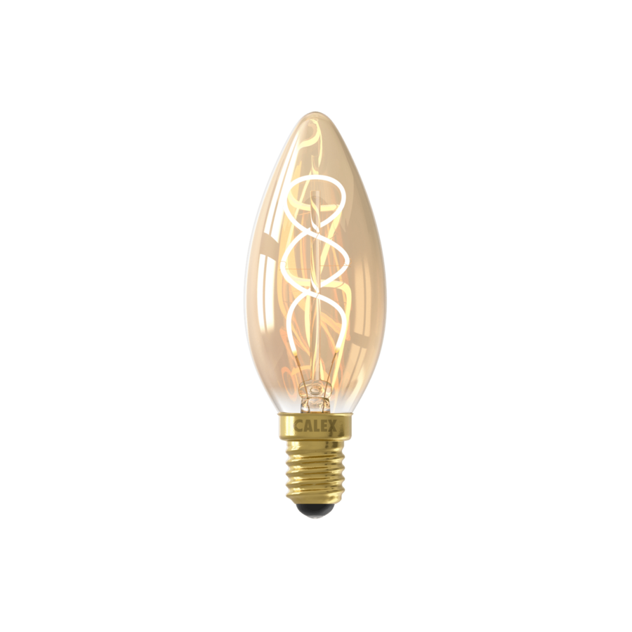 Kaars B35 Goud Flex Filament 220-240V 2.5W 136lm 2100K E14 Dimbaar met LED dimmer-2