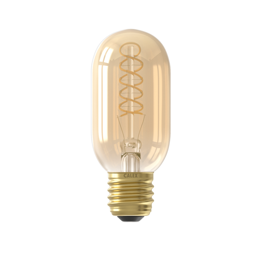 Buis T45 Goud Flex Filament 220-240V 5.5W 470lm 2100K E27 Dimbaar met LED dimmer-3