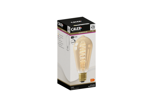  Calex Rustiek ST64 Goud Flex Filament 220-240V 5.5W 470lm 2100K E27 Dimbaar met LED dimmer 