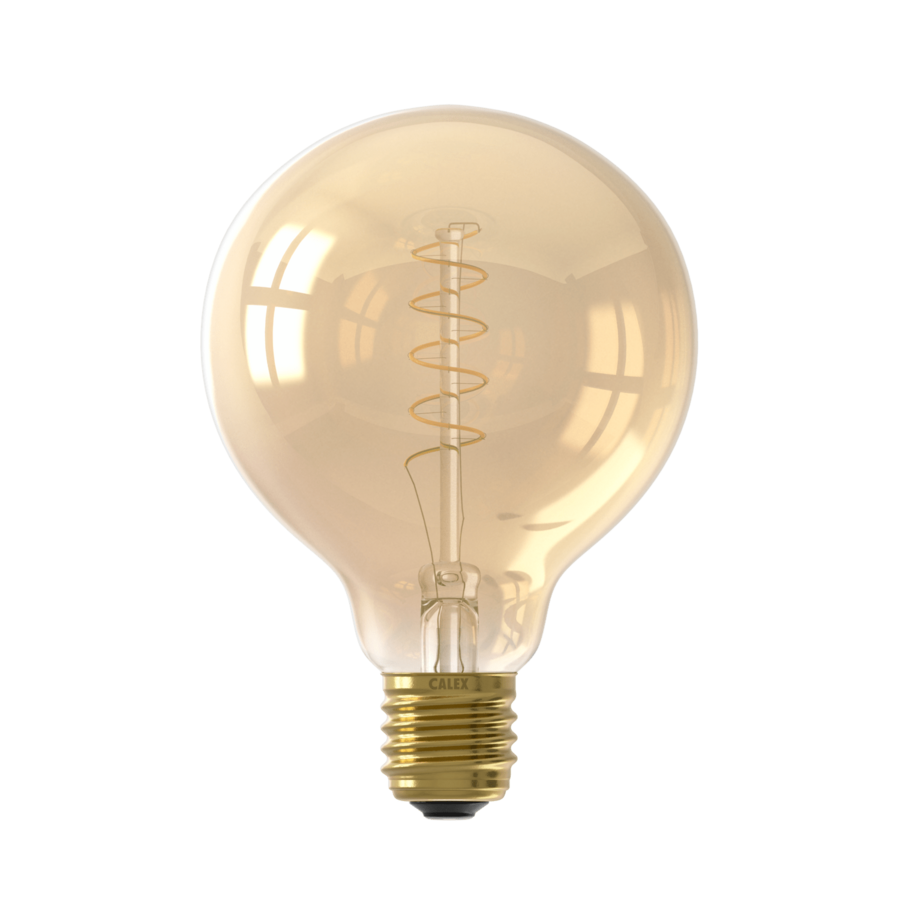 Globe G95 Goud Flex Filament 220-240V 5.5W 470lm 2100K E27 Dimbaar met LED dimmer-3