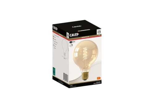  Calex Globe G95 Goud Flex Filament 220-240V 5.5W 470lm 2100K E27 Dimbaar met LED dimmer 