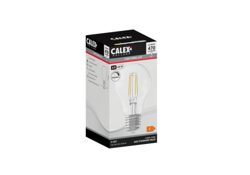  Calex Standaard A60 Helder Straight filament 220-240V 4.5W 470lm 2700K E27 Dimbaar met LED dimmer 