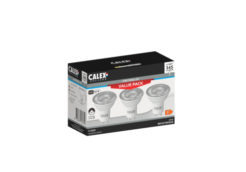  Calex Reflector GU10 SMD 220-240V 4.2W 345lm 2700K niet dimbaar 3 PACK 