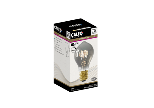  Calex Standaard A60DR Titanium Flex Filament 220-240V 4W 136lm 1800K E27 Dimbaar met LED dimmer 