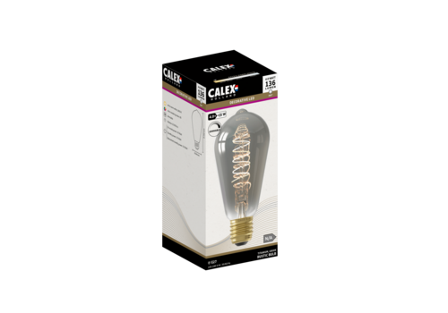  Calex Rustiek ST64 Titanium Flex Filament 220-240V 4W 136lm 1800K E27 Dimbaar met LED dimmer 