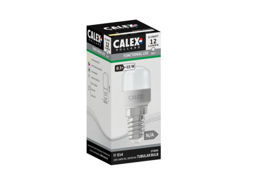  Calex Buis T22 Softline SMD 220-240V 0.3W 12lm 2700K E14 niet dimbaar 