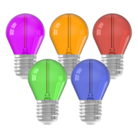 thumb-Party LED Globe G45 set 220-240V 0,5W 1W E27 5 kleuren (blue, purple, green, orange, red)-3