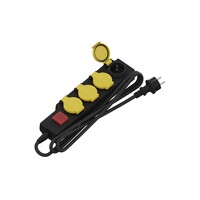 thumb-Waterdichte contactdoos IP44 4-voudig met schakelaar, incl. 1,4 mtr kabel/stekker-2