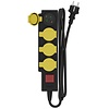 Calex Waterdichte contactdoos IP44 4-voudig met schakelaar, incl. 1,4 mtr kabel/stekker
