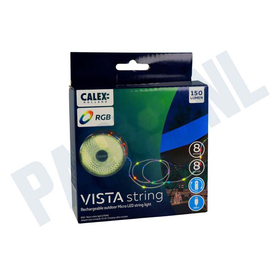 Outdoor Battery Rechargeable Stringlight SMD 3.7W 150LM RGB+2700K Grijs-1