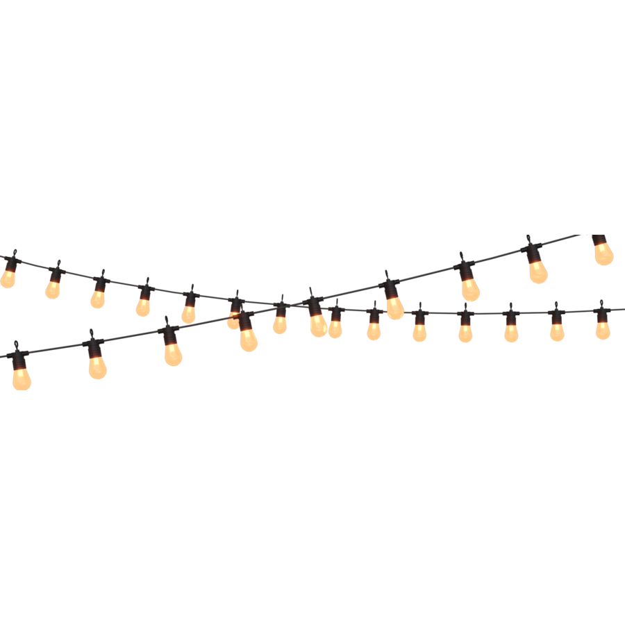Party Lichtsnoer100 - 240V 10 lamps (ST45) Helder 1.8W string 10 mtr met 80cm ruimte-2