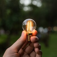 thumb-Outdoor Party String 30M E12 0.2W 39LM 2700K 230V-12V1A Adapter en RF Remote Zwart-5