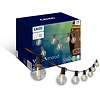 Calex Outdoor Party String 30M E12 0.2W 39LM 2700K 230V-12V1A Adapter en RF Remote Zwart