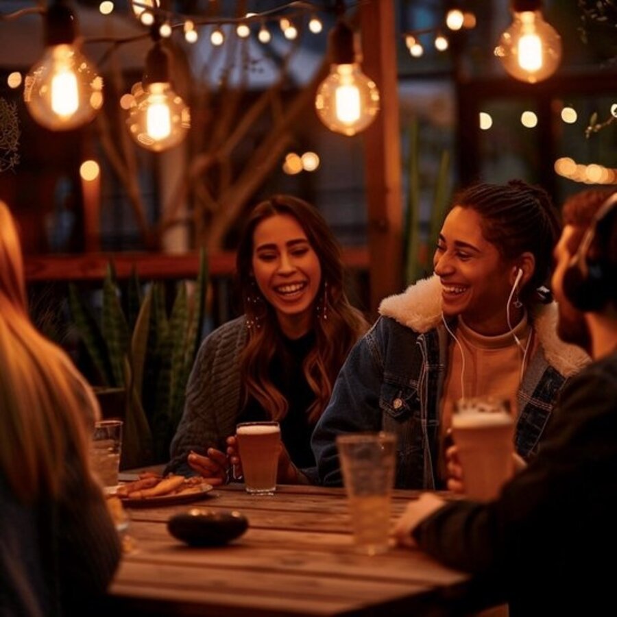 Outdoor Party Lights 45M E12 0.2W 35LM 2700K 230V-12V1A Adapter and Remote Black-6