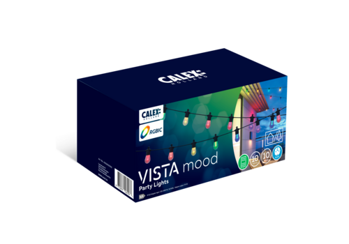  Calex Party Lights 10 Bulbs 10m (incl. 5m kabel) RGBIC+CCT - Uitbreidbaar 