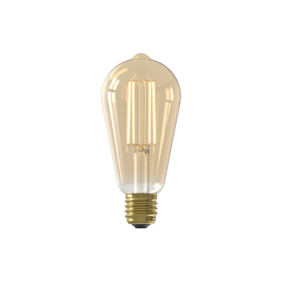 Rustiek ST64 Goud met dag en nacht sensor Straight filament 220-240V 4.5W 470lm 2100K E27 niet dimbaar-2