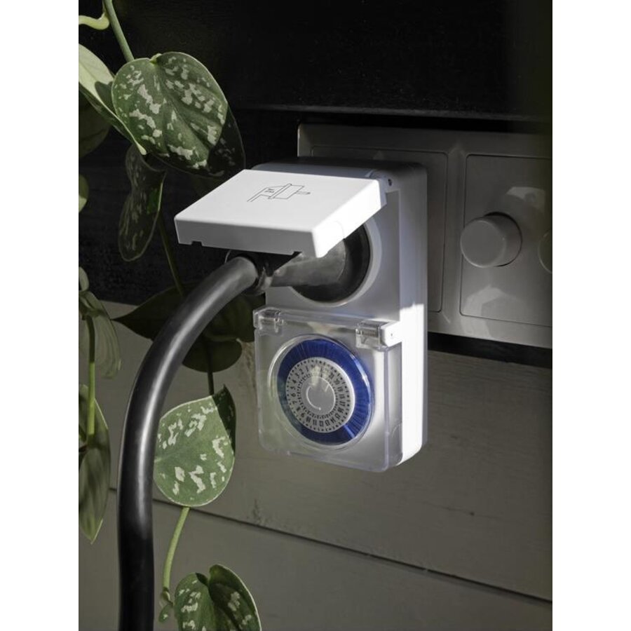 Tijdschakelklok Spatwaterdicht (IP44) vaste ruiter 30 minuten-3