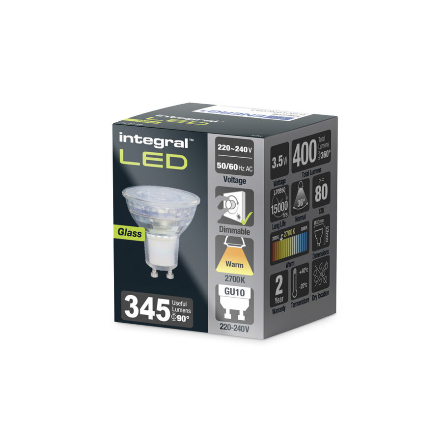 GU10 3,5W 400LM 2700K Dimbaar (vervangt 230007)-1