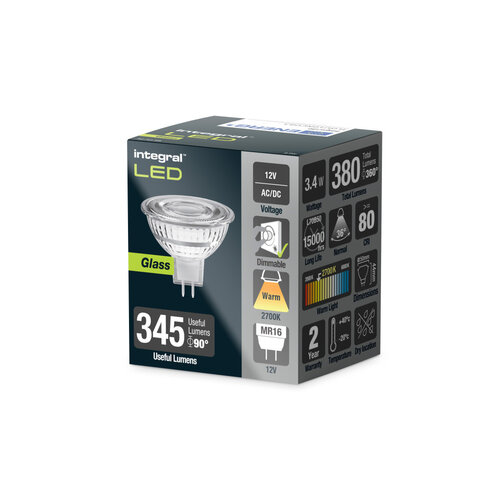  Integral MR16 3,4W 400LM 2700K Dimbaar 