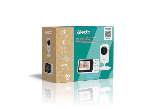  Alecto DVM64 Babyfoon Camera 2,4 inch kleurenscherm, terugspreekfunctie en temperatuurweergave Wit 