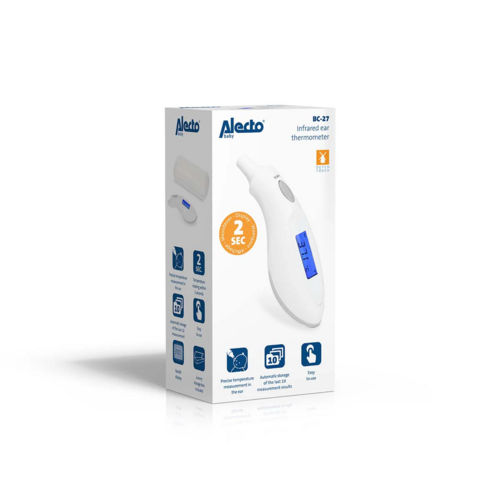  Alecto BC-27 Infrarood oorthermometer Wit 
